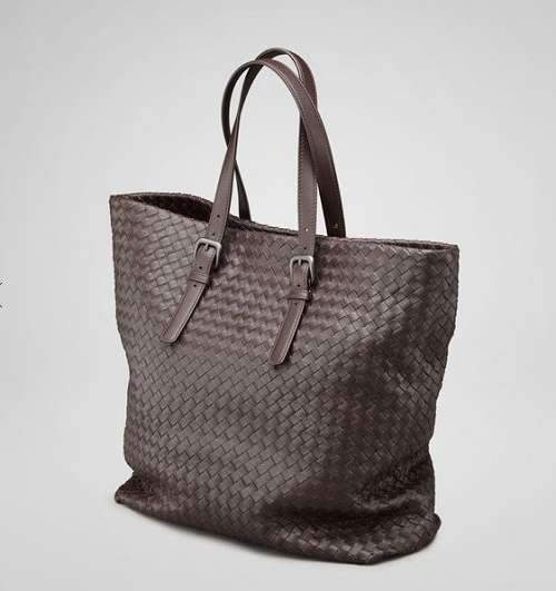 Bottega Veneta Lambskin Tote Bag 1027 brown